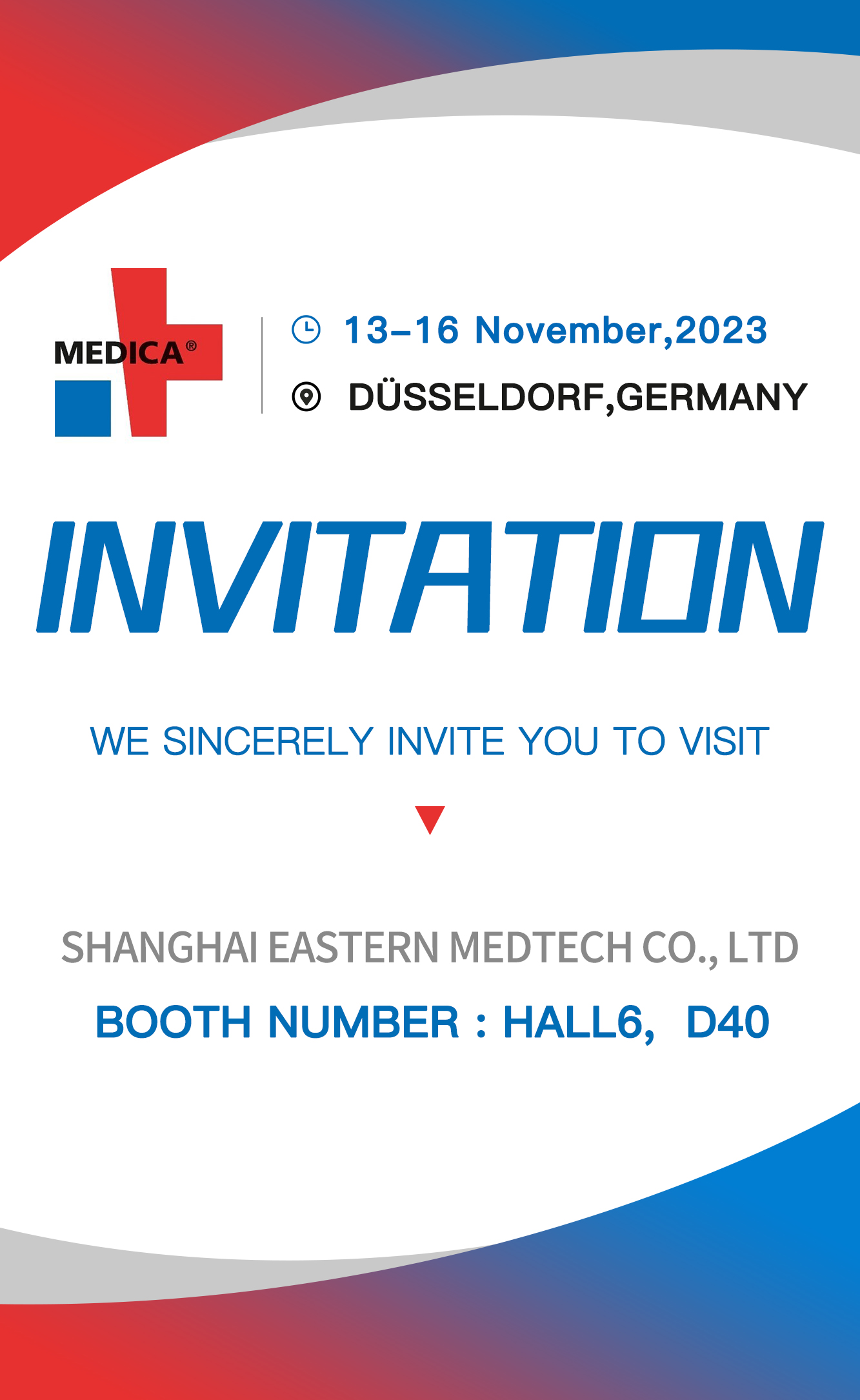 Welcome to visit us at MEDICA Dusseldorf 2023!