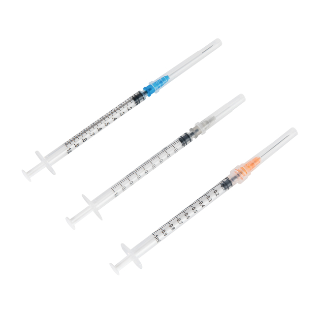 0.5ml 1ml LDS Vaccine Syringe mounted needle