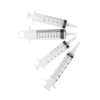Disposable 3-part syringe