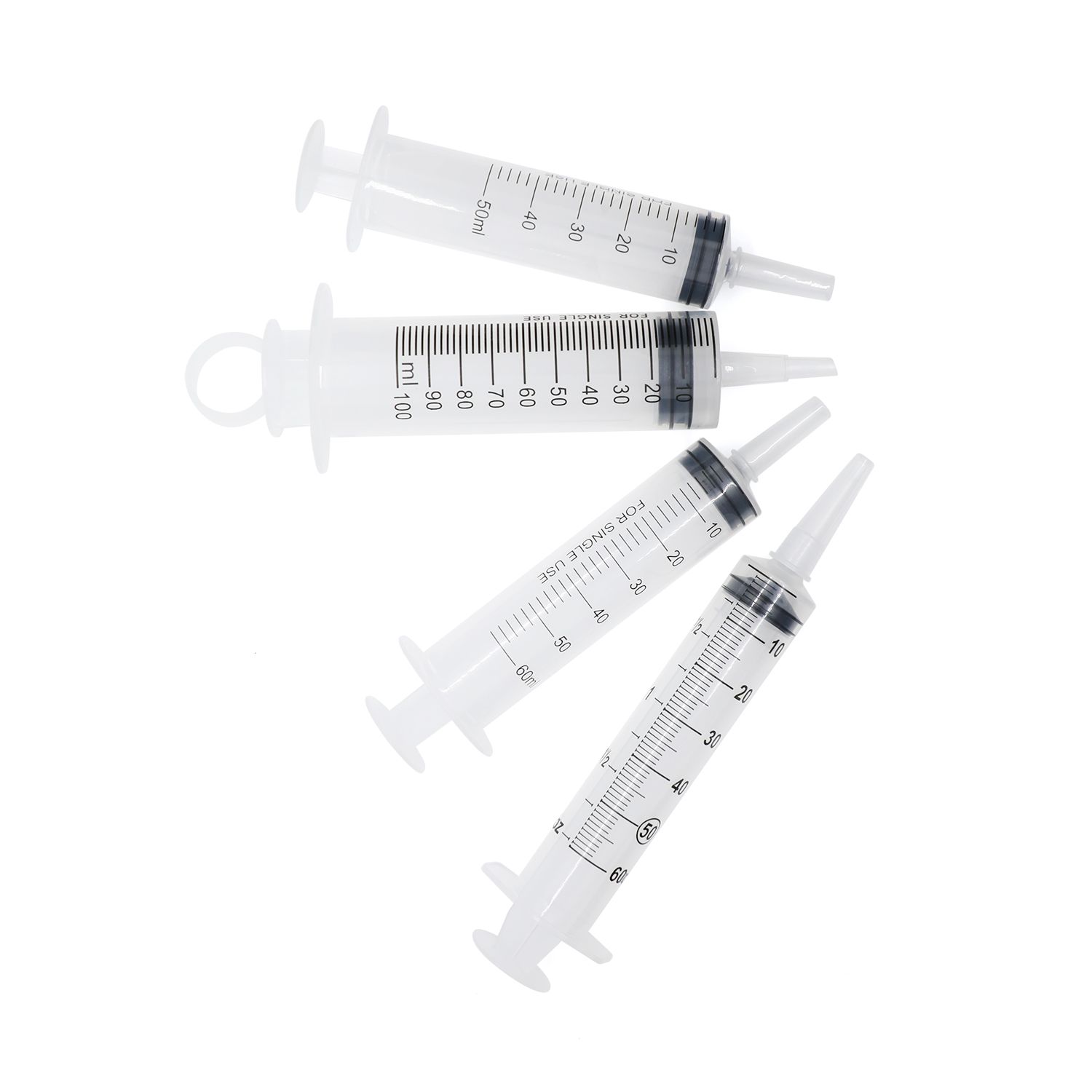 Disposable 3-part syringe