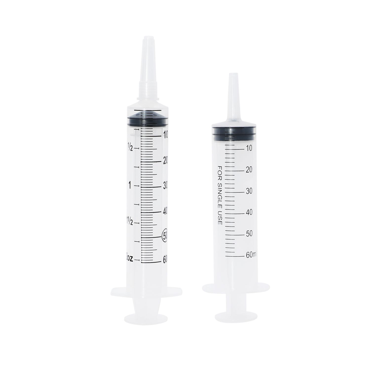 Disposable 3-part syringe