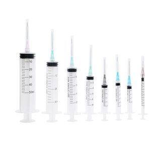 Disposable 3-part syringe